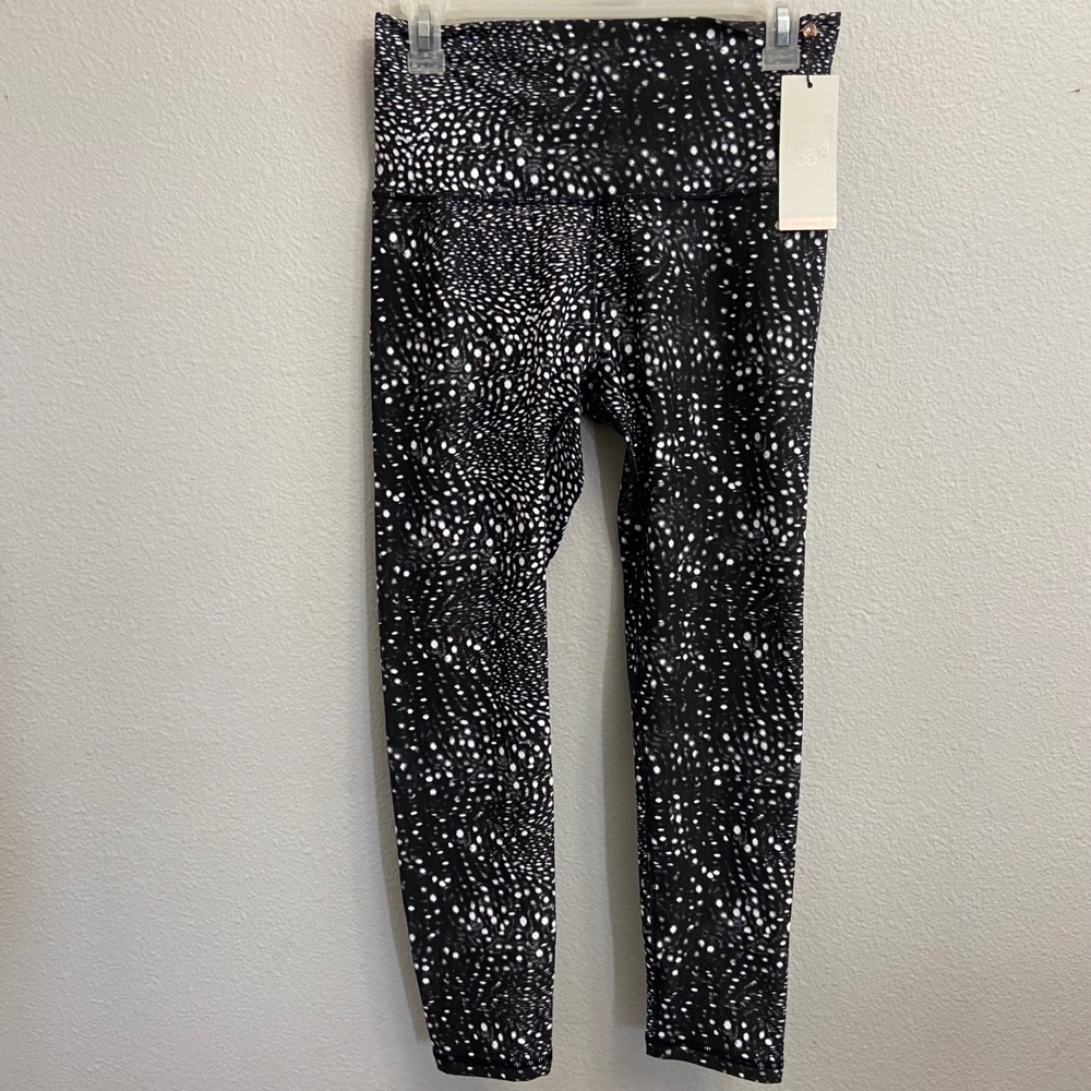 Calia Womens Medium Black Dotted 7/8 Leggings NEW Core Essential High Rise Yoga - Picture 8 of 10